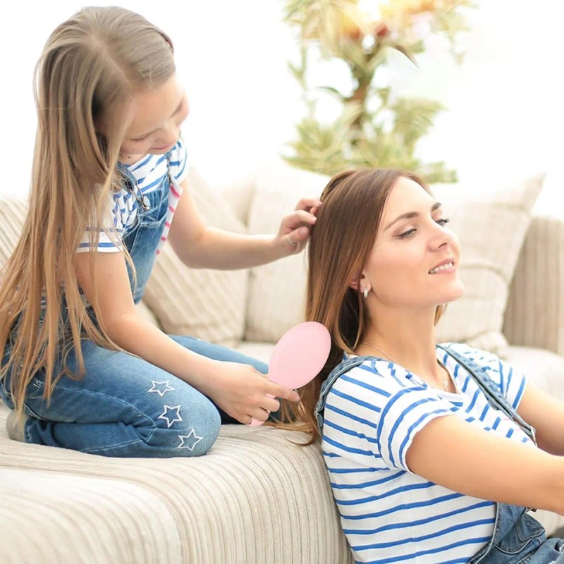 10 Mini Cepillos Peines Cabello De Peluquer Para Desenredar
