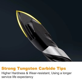 TITGGI 10PCS Masonry Drill Bit Set Carbide Tip for Tile Glass Brick Wood 1/8"-1/2"