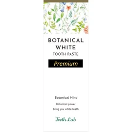 Teeth Lab Botanical White Premium 2.1 oz (60 g) Toothpaste, Teeth, Whitening, Home, Double Whitening Ingredients, Naturally Derived Ingredients, No Additives, Premium Formula, Botanical, Healthy, Fine Foam, Cooling Feel