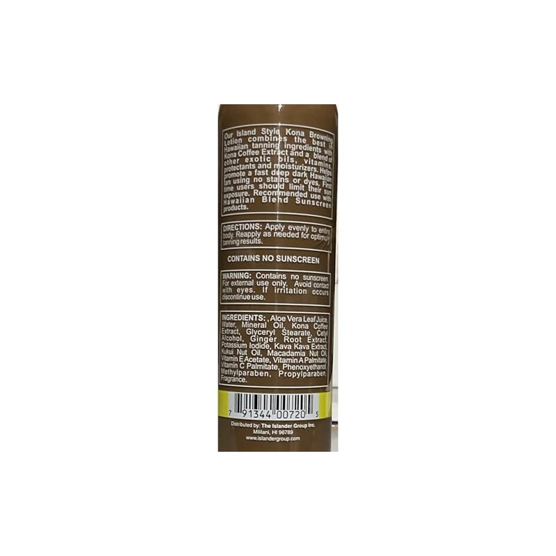 Hawaiian Blend Kona Browning Lotion 8 oz. by Hawaiian Blend