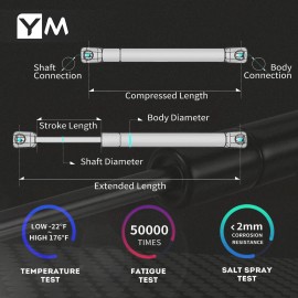 Unbranded 2x Hatchback Trunk Lift Supports Struts Gas Spring For Nissan 370Z 2009-15 Coupe