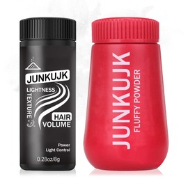 JunKuJK 2PCS Hair Styling Powder,Long-lasting Hold Fluffy Styling Powder,Keep Hair Soft & Fluffy All Day,Oil Control Refreshing Hair Texture Volume Powder for Men and Women