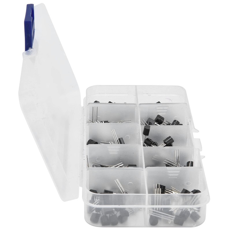 CYTGOUPER 200 Pieces Transistors Assortment Kit, 10 Values BC327‑BC558, NPN