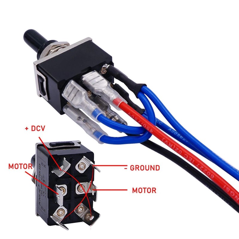 TWTADE Latching Toggle Switch With Wires For Dc Motor Polarity