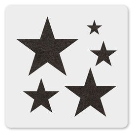 MAGJUCHE Stars Stencil 6 Inches, Reusable Big Small Star Stencil for Wall Painting DIY Crafts Decor