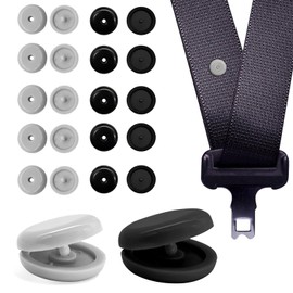RAMTRIO 20 Pairs of Strap Button, Universal Seat Belt Stopper Set, Non-Slip Seat Belt Fastening Aid, Robust and Durable Belt Buckle Holder, Seat Belt Rivets for Many Car Belts, multicoloured