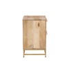 Powell Natural Rattan and Gold Base 2 Danika, Two Drawer