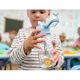 gutmarkiert Water Bottle with Name and Motif, Dishwasher-Safe and BPA-free (Dusty Pink)