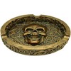 Puckator Ashtray - Skull - Metallic Effect - Brushed Gold