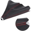 CENPEK Car Shift Knob Cover-Universal Stitch Black PVC Leather Manual