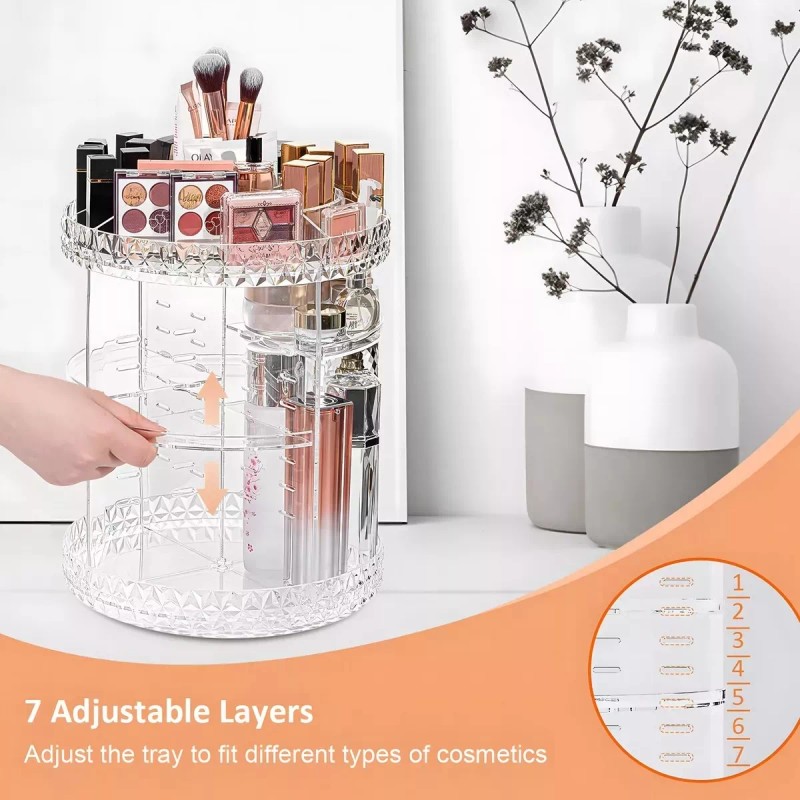 semova Organizador De Acrílico Para Maquillaje Giratorio 360