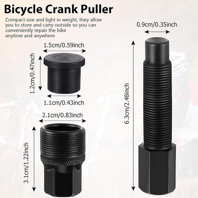 HEJINYUN Crank Removal Tool Bicycle Crank Puller for Square Taper