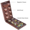 VAMSLOVE Wooden Mancala Board Game with Magnetic Lock / 48+8