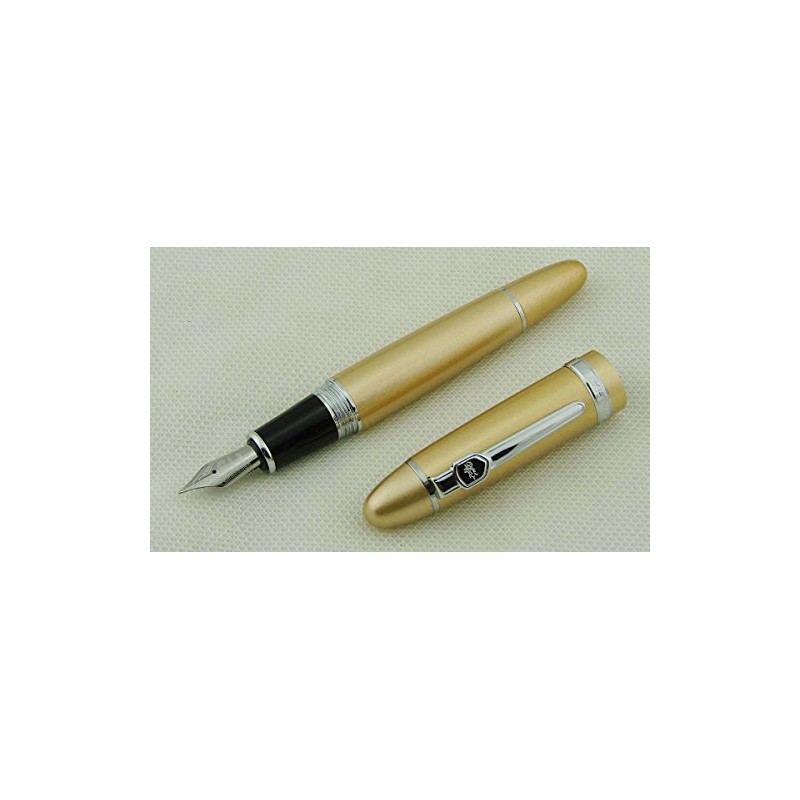 Pluma estilográfica Lanxivi Jinhao 159 Color Champagne de ajuste de