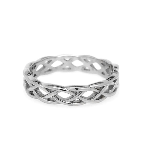 Loralyn Designs Braided Ring Stainless Steel Eternity Ring for Women