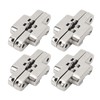 4Pcs Mini Zinc Alloy Cross Hidden Hinge 180 Degree Swing