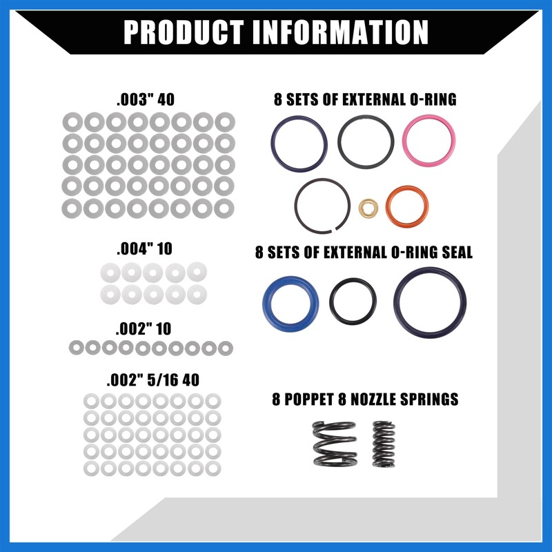 VekAuto 7.3L Injector Rebuild Kit with Vice Clamp, Special Tools,
