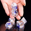ORUZA DND Dice Set 7 Pieces Resin Polyhedral D&D Dice