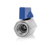 QWORK Mini Ball Valve, 2 Pack 1/4" NPT Thread Female