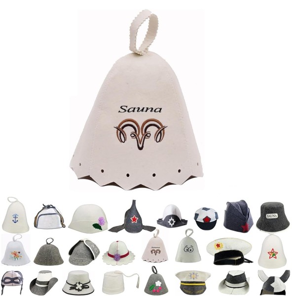 GMMH Sauna Hat 100% Cotton – (1134 Capricorn) Felt Sauna
