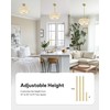 VONLUCE Modern Chandeliers, 18" Drum Chandeliers with 2-Layer Fabric Shade,