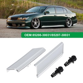 Briny River 2pcs Left and Right Car Headlight Washer Nozzle Cover 85208-30031 85207-30031 Compatible with Lexus GS300 2006