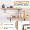 Fatiya 2 Pack Stainless Steel Folding Shelf Brackets, 12 Inch