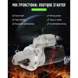 SCITOO Starter Motor 17068 for Volkswagen for Vanagon 1.6L 1982-1984 BOSCH PMGR 12V 1.7kW CCW 9 Tooth