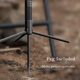 TOMSHOO Aluminum Lantern Stand Camping Lamp Pole Foldable Light Support Holder Lamp Bracket Camera Phone Tripod Stand For Picnic Hiking Backpacking Fishing Garden BBQ