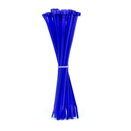 100 x Blue Cable Ties 140mm x 3.6mm with 18kg Tensile Strength Nylon 66 Permanent Closing WeltiesSmartTools