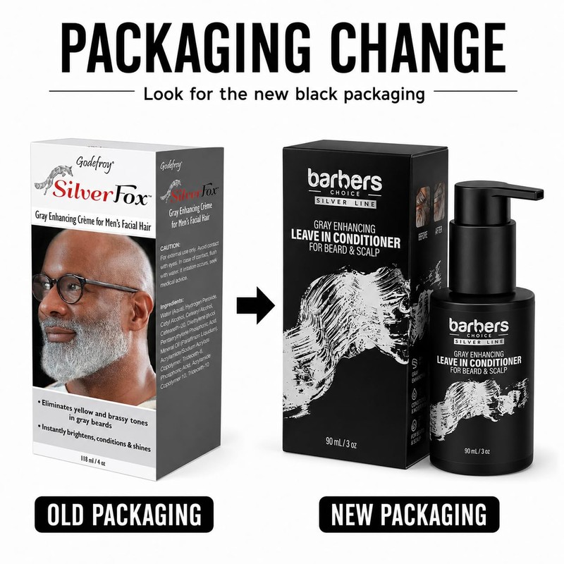 Godefroy Silver Fox Beard Brightener, Ethnic Hair, Gray & Silver,