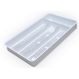 Dial Industries, Inc. Small Mesh Cutlery Organizer Tray, White