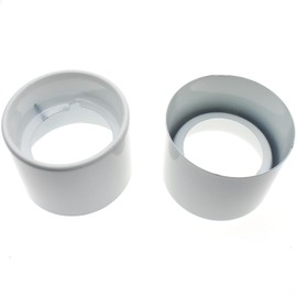 FDXGYH Light Socket Shade Rings 2 Pack Metal Lamp Shade Collar Rings Compatible with Medium-Base Ceramic/Porcelain E26 E27 with Threaded Reducer 1-1/2 Inch White