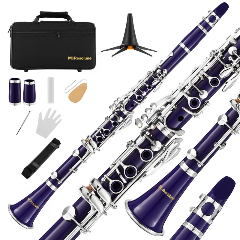 MoResolune Bb Clarinet, Nickel-Plated B Flat Clarinet for Student Beginner