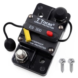 T Tocas T Tocas 12V - 48V DC Hi-Amp 3/8" Studs 300 Amp Circuit Breaker with LED Indication Manual Reset for Car Audio Automotive RV UL Certified 300A Waterproof IP67