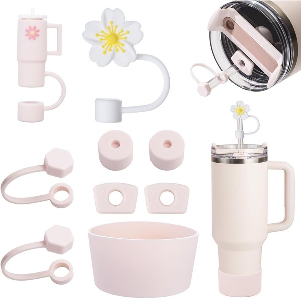 OWLMATE Pack of 9 Cup Accessories, Cup Accessories, Quencher Accessories,