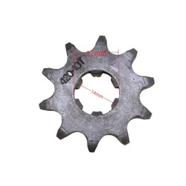 Trkimal Motorrad Vorderes Kettenrad für 50cc 70cc 90cc 110cc 125cc Dirt Pit Bike, Mini Bike, TaoTao, Roketa, Coolster, Sunl, Lifan, Loncin, ATV, Quad, 4 Wheeler, Moped (420-10T, 17MM)