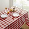 Softalker Checkered Tablecloth Rectangle, Heavy Weight Linen Cotton Gingham Boho