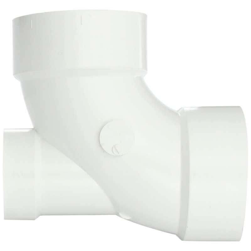 Spears P303 Series PVC DWV Pipe Fitting, 1/4 Bend, Elbow,