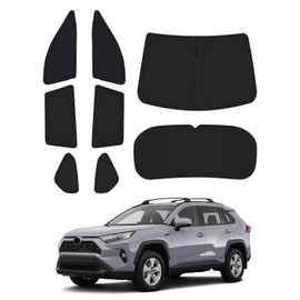 Canvcle Windshield Sunshade for Toyota RAV4 2019-2024 2025 Side Rear Window Shade Cover Kit Window Sun Visor Blocker Privacy Protection Keep Vehicle Cool Black 8PCS