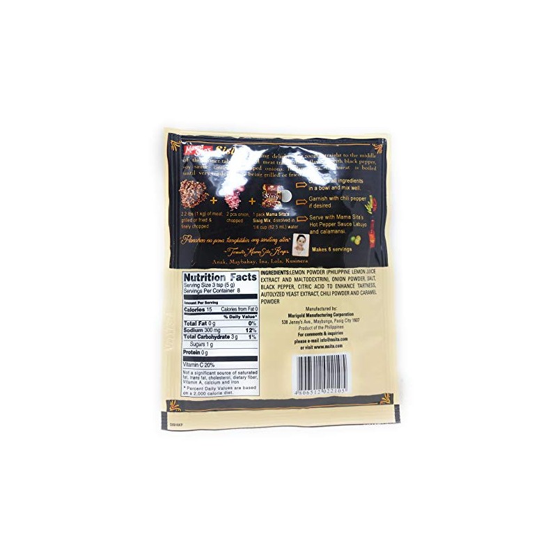 Mama Sita's Capampangan Sisig Mix Citrus-Pepper Spice Mix 1.4oz(40g) 4