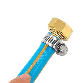 3Sets Brass 5/8" Garden Heavy Duty Hose Mender Repair End Replacement Male Female Connector with Stainless Clamp