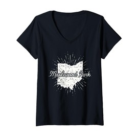 Womens Maplewood Park Ohio V-Neck T-Shirt