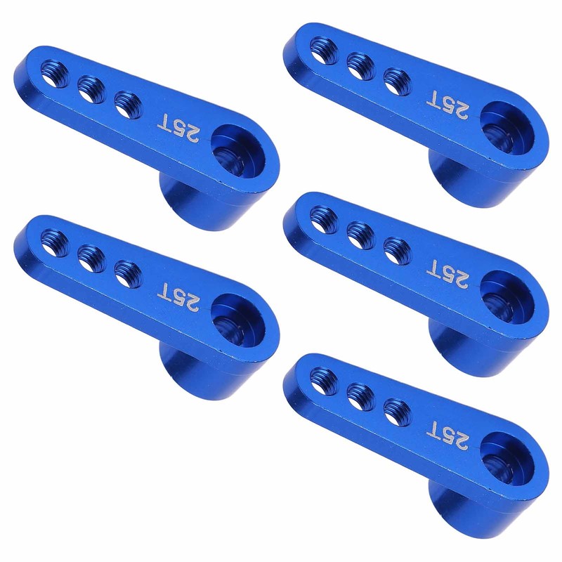 5Pcs 25T Servo Horns Aluminium Alloy Steering Servo Arms Blue
