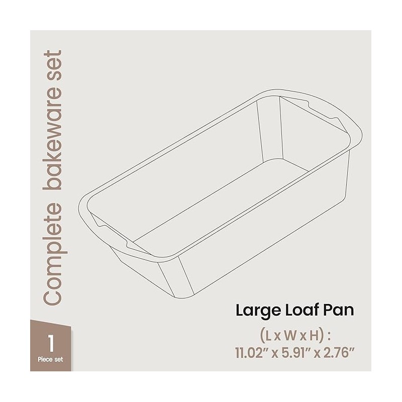 Nonstick Loaf Pan Set Pack of 1, Carbon Steel 11"