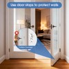 Topes de puerta autoadhesivos, protector de pared de acero inoxidable,