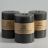 MOZEAL 3" x 4" Hand-Poured Unscented Candle,Dripless Pillar Candle Set