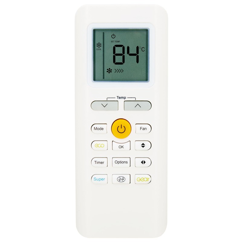 Replacement Air Conditioner Remote Control for Midea RG70E/BGEF,with Wall Mounting