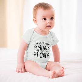 WOOYONGING Ain't No MIMI Like The One I Got Infant Rompers Girl Short Sleeve Baby Boy Coming Home Outfits Newborn Baby Summer 3 Month