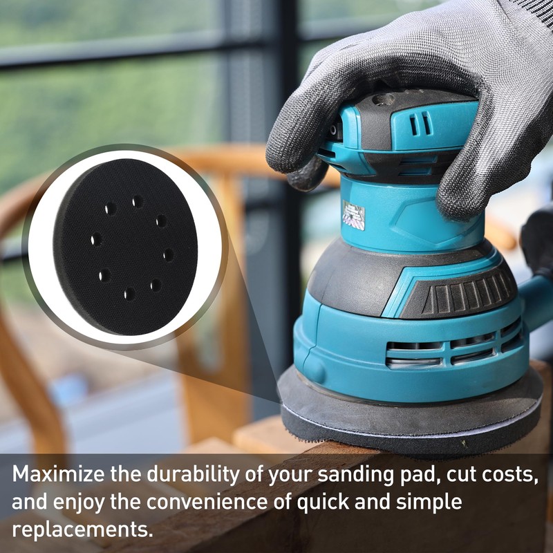 UPWOOD 5-Inch 8-Hole Soft Sponge Cushion Interface Pads, 4 Pads